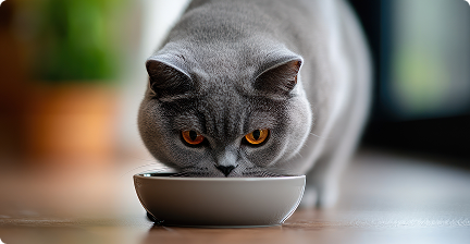 Gato alimentándose con comida de TamCan Petfood diseñada para su bienestar nutricional